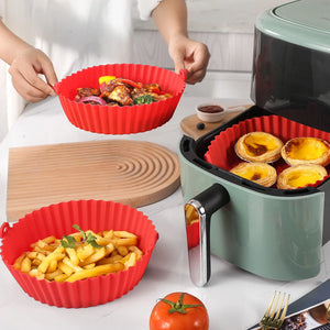 1 Pcs Reusable Silicone Air Fryer Liner Basket