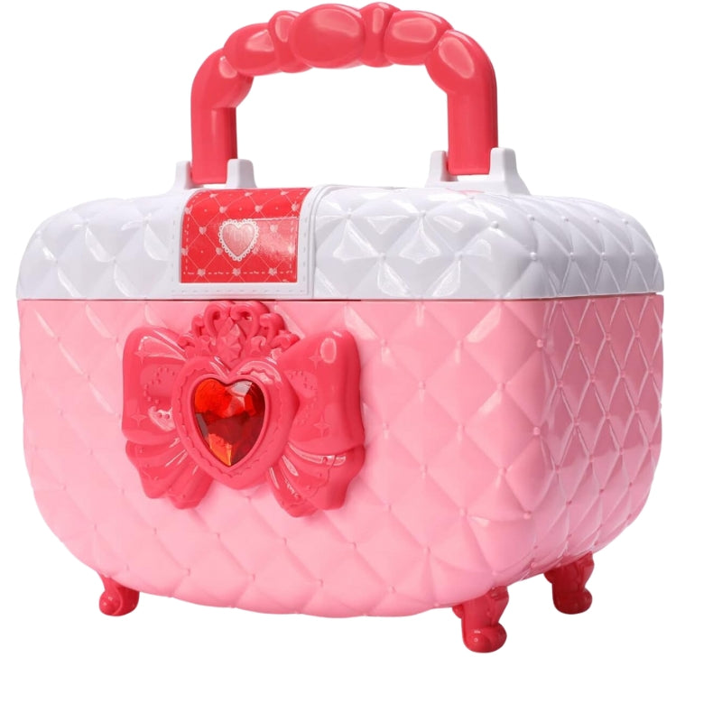 Barbie Doll Makeup Bag and Piggy Bank With lights Music For Kids