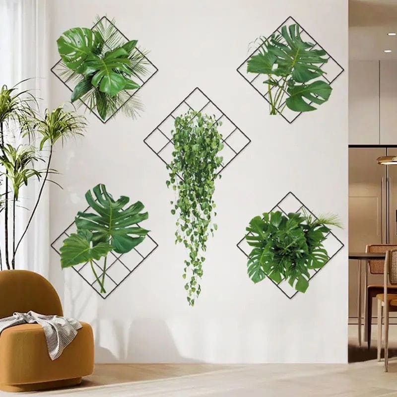 3D Artificial Plant Framed Wall Art Sticker