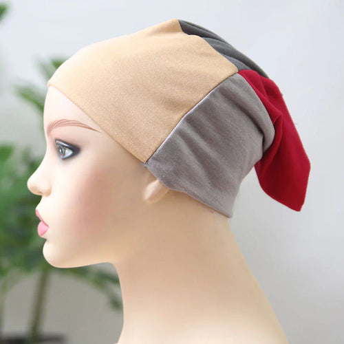 4 in 1 Muslim hijab cap(Random Colors)