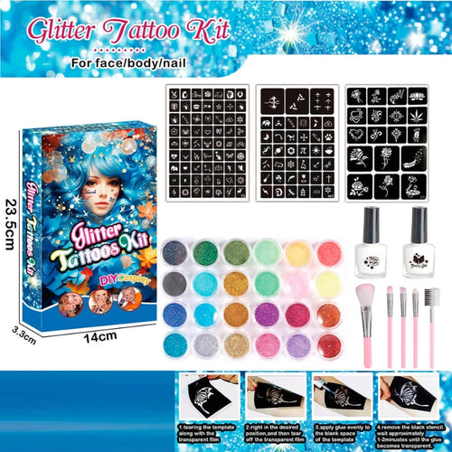 DIY Glitter Tattoo Makeup Kit For Kids (Deal)