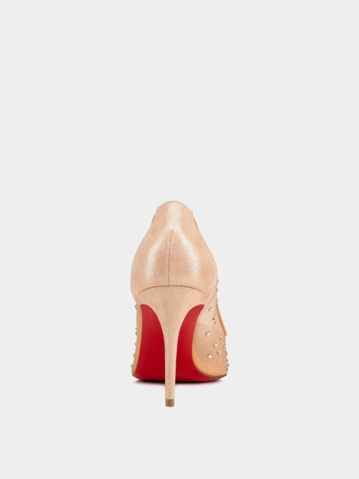 Christian Louboutin Follies Strass 85mm Heels Pumps - Version Light Silk