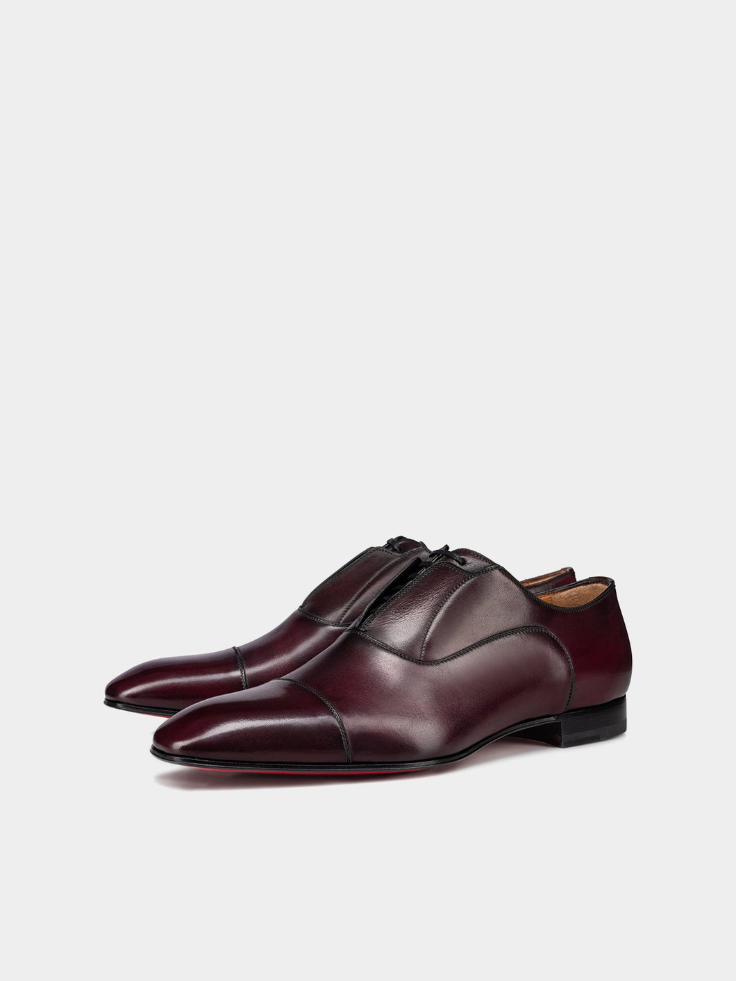 Christian Louboutin Greghost Leather Oxford Shoes - Bordeaux