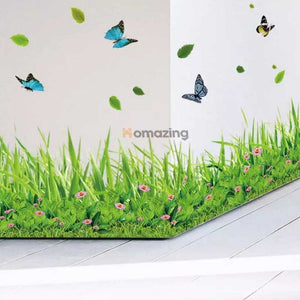 3D Green Grass PVC Wall Sticker