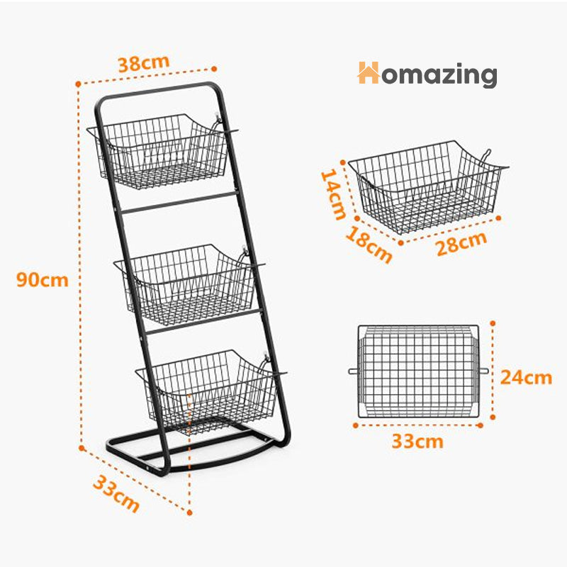 3 Tier Fruit Storage Baskets