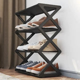 4 Layers X-Type Foldable Fashion Shoe Organizer Stand