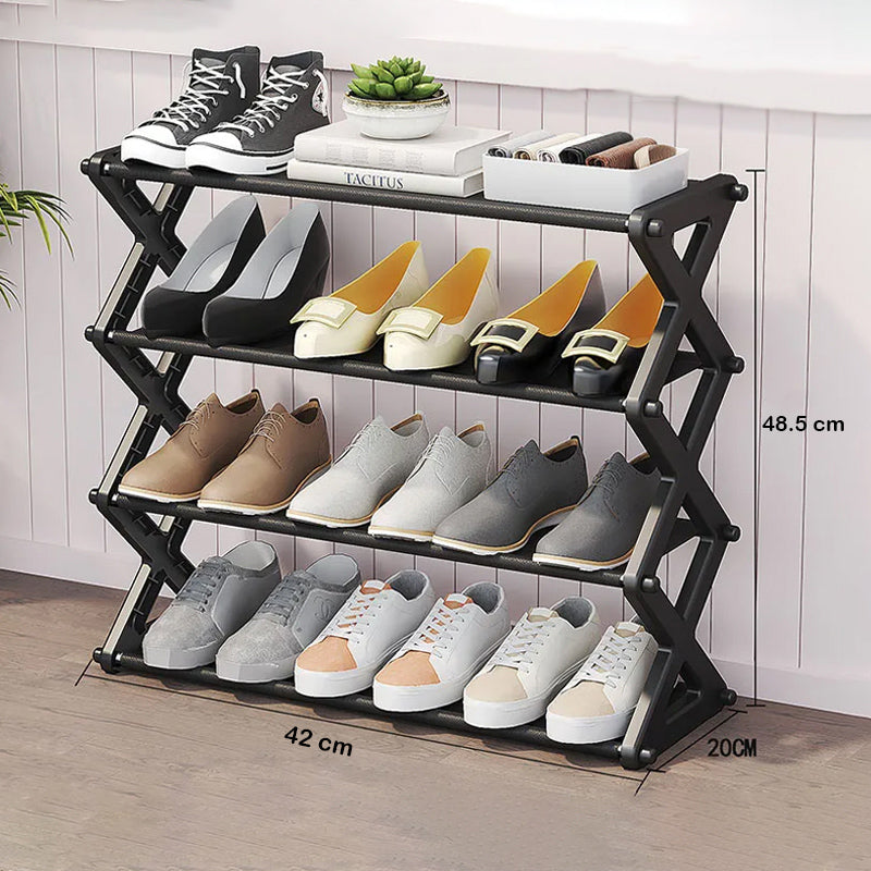 4 Layer Folding Shoe Rack Organizer