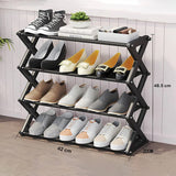 4 Layer Folding Shoe Rack Organizer