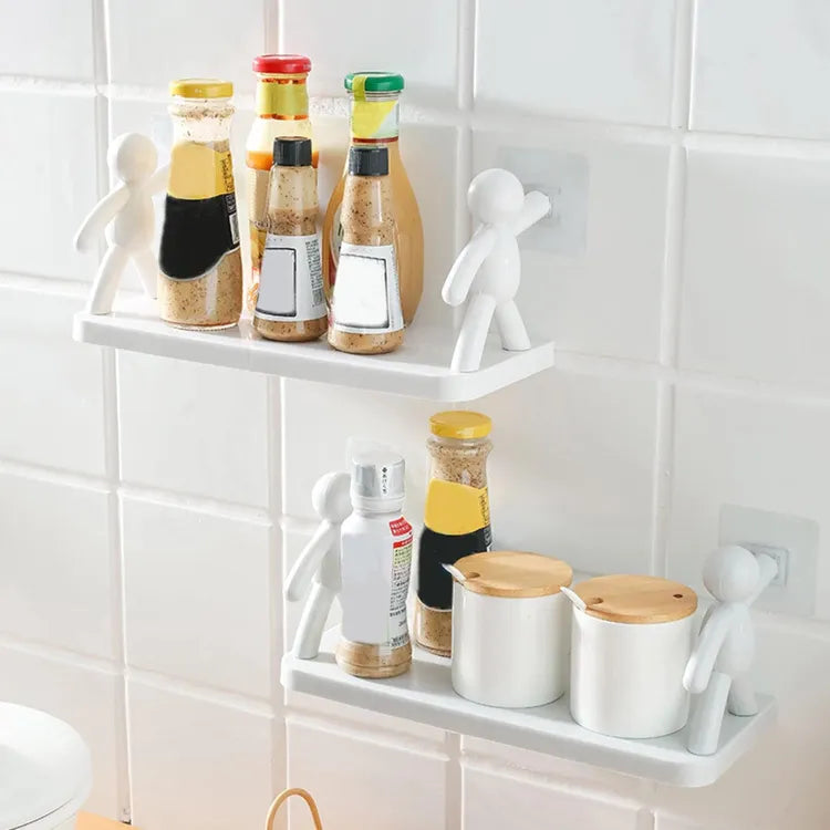 Creative Self-adhesive Wall-mounted Bathroom Storage Shelf