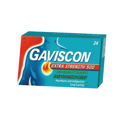 Gaviscon Extra Strength 500mg Tab 24s Box