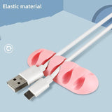 5 Hole Self-Adhesive Silicone Cable Organizer