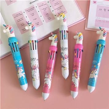 1 Pcs Unicorn 10 in 1 MultiColor Ball Point Pen