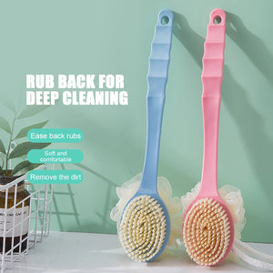 Double-sided Long Handle Bath Scrubber Brush