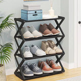 4 Layers X-Type Foldable Fashion Shoe Organizer Stand