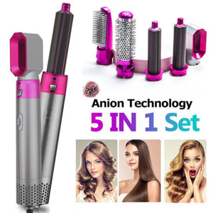 5 In 1 Hair Dryer Hot Air Brush Hair Volumizer Straightener And Curler