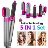 5 In 1 Hair Dryer Hot Air Brush Hair Volumizer Straightener And Curler