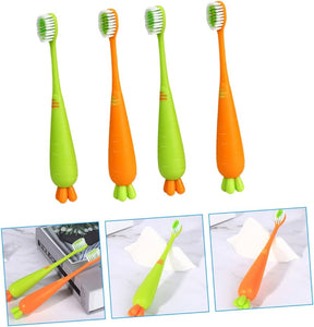 1 Pcs Ultra Soft Cute Kids Carrot Toothbrush