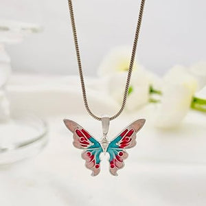 Colorful Butterfly Pendant Necklace