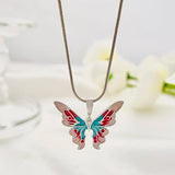 Colorful Butterfly Pendant Necklace