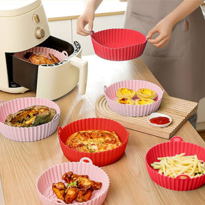 1 Pcs Reusable Silicone Air Fryer Liner Basket