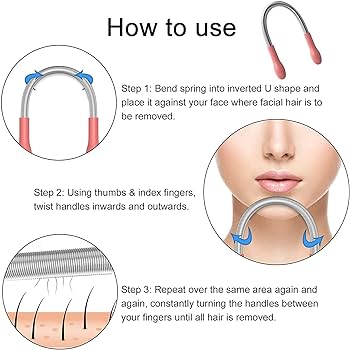 Facial Hair Remover Spring Women Manual Epilator Threading Shaving Tool