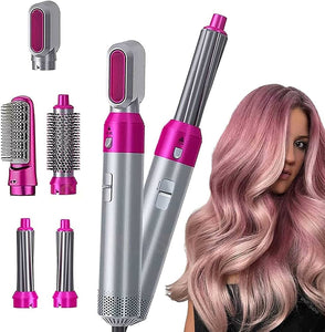 5 In 1 Hair Dryer Hot Air Brush Hair Volumizer Straightener And Curler