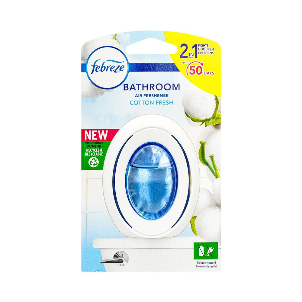 Febreze Cotton Fresh Bathroom Air Freshner 2in1 7.5ml