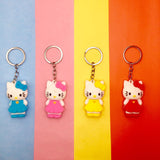 1 Pcs Hello Kitty Doll Rubber Keychain(Random Colour)