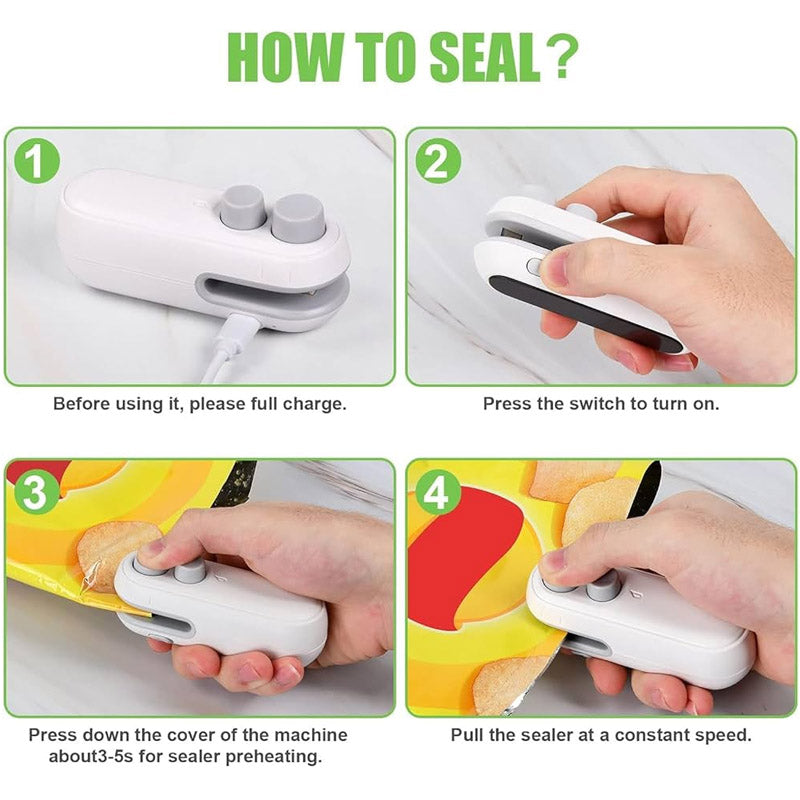 Bag Sealer Rechargeable 2 In 1- Heavy Duty