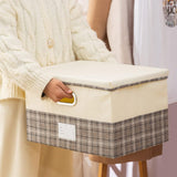 Foldable Cotton Linen Storage Boxes With Lid