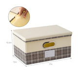 Foldable Cotton Linen Storage Boxes With Lid