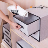 2 Drawer Fabric Storage Box Organizer