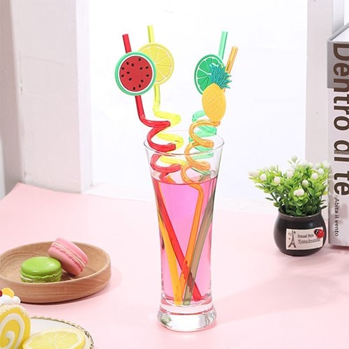 Fruity Straws Pack of 4 (Washable & Re-usable)