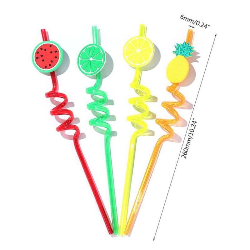 Fruity Straws Pack of 4 (Washable & Re-usable)