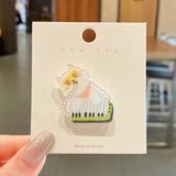 Cat Piano Cute Badge Pin