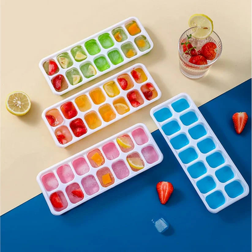 14 Grid Ice Cubes Tray With Lid