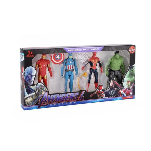 Avengers Action Figures Toy Set For Kids - 4 Pcs