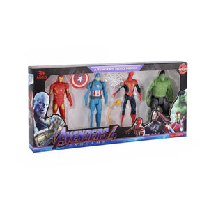 Avengers Action Figures Toy Set For Kids - 4 Pcs