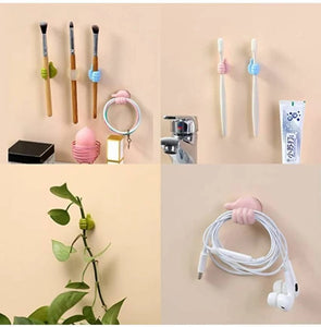 2Pcs Self Adhesive Wall Thumb Hook (Random Colors)