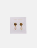 Tory Burch Gold Rope Logo Drop Earrings - Gold / Pearl