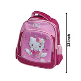 3D Hello kitty 13 Inch School Bag & Pink Transparent Water Bottle (GB-2020) (Deal)