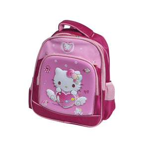 3D Hello kitty 13 Inch School Bag & Pink Transparent Water Bottle (GB-2020) (Deal)