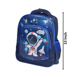 3D Space 13 Inch School Bag & Blue Transparent Water Bottle (GB-2020) (Deal)