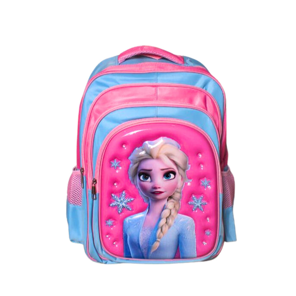 3D 16 Inches Trolley School Bag For Girls