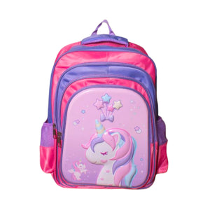 3D 16 Inches Trolley School Bag For Girls