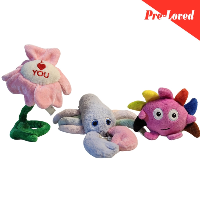 BABBLARNA stuffed / Rose / Crab Plush Toy Pack of 3 Premium Pre-loved