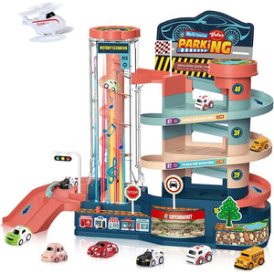 3 In 1 Adventurous Urban Parking Playset For Kids