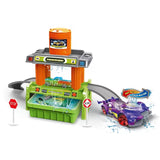 Car Wash Sanitation Set With One Alloy Car Toy For Kids