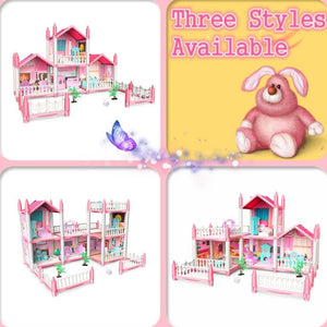 Dreamy Pink Doll House Playset For Kids