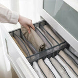 3 Pcs 7-Grid Washable Wardrobe Jeans Shirts Clothes Storage Organizer